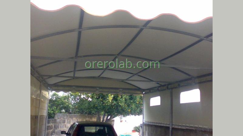 covered parking lot steel structure pvc hailproof waterproof roof