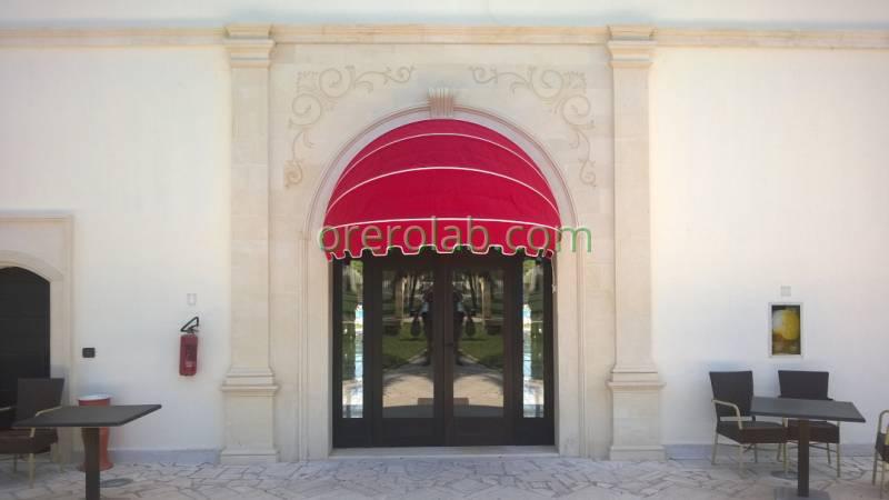 tenda da sole cappottina tessuto tempotest rosso lecce salento