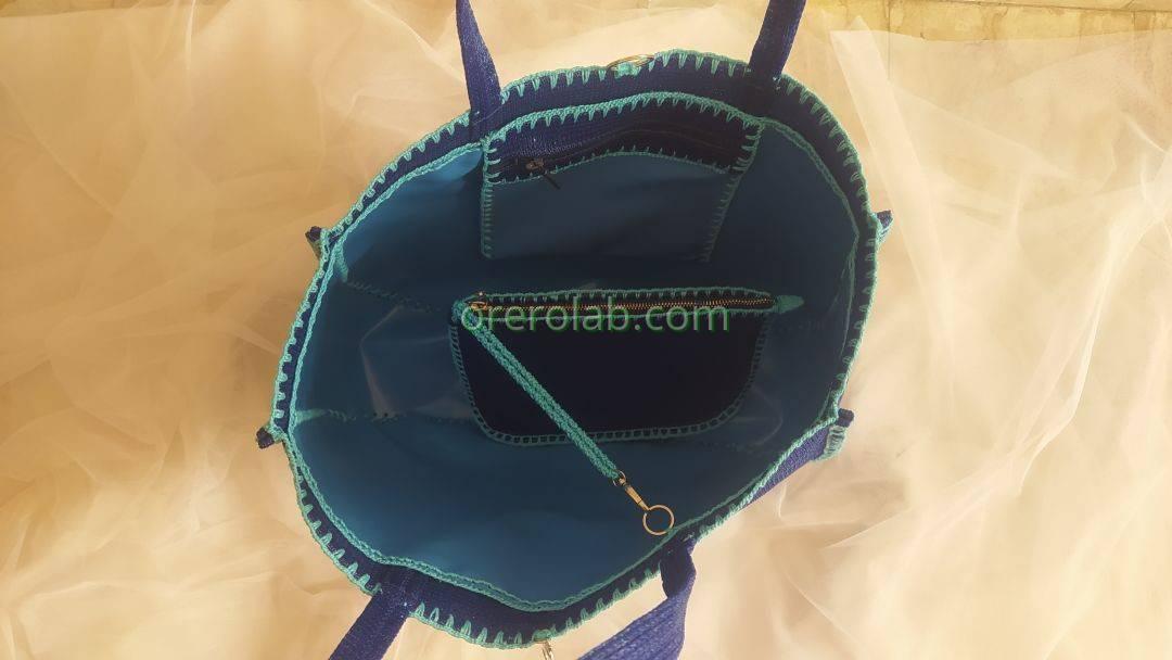 Aquatic Blue Bag handcrafted 9