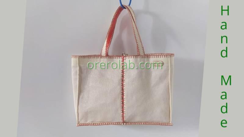 Chantilly Cream Bag elegant handcrafted in Tentmesh Texout net