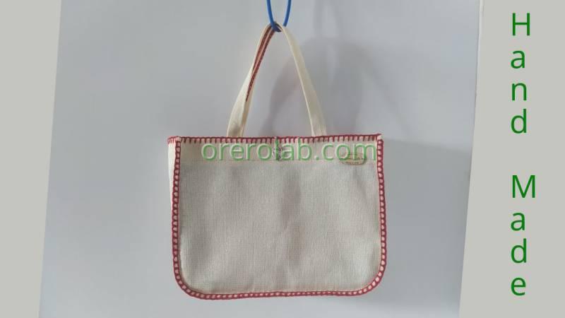 Borsa Cherry Cream elegante realizzazione artigianale in rete Tentmesh Texout